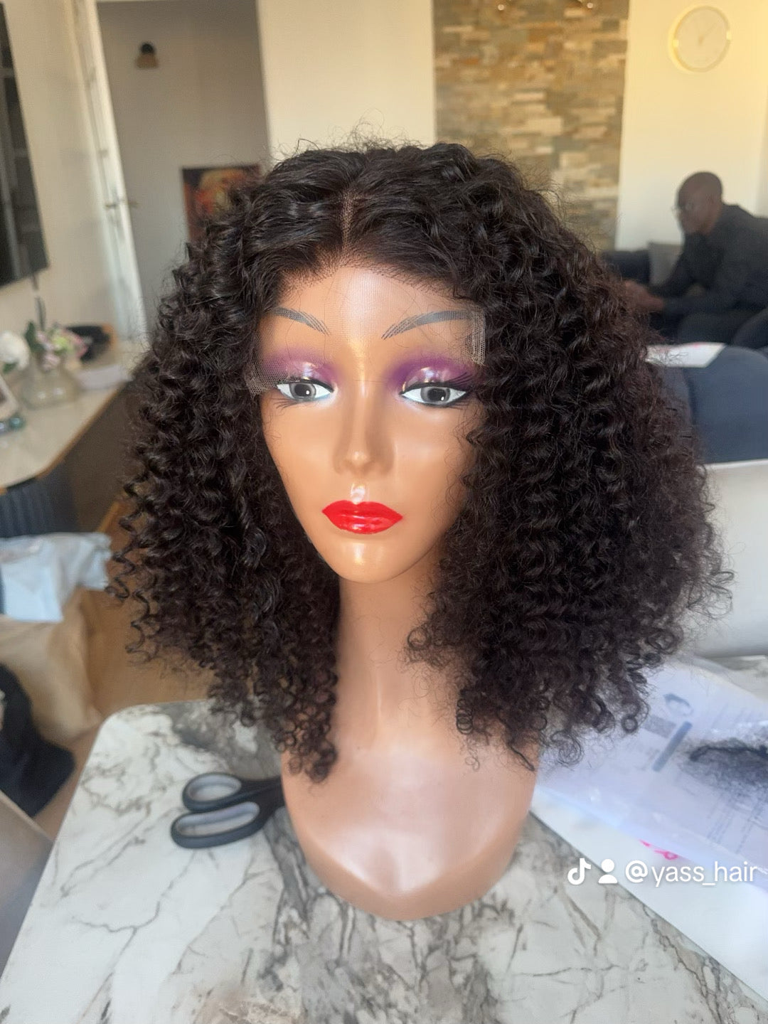 Perruque 5X5 HD curly