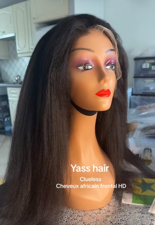 Perruque Frontal HD cheveux africain