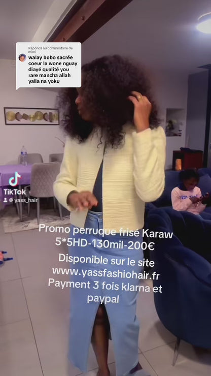 Perruque 5*5 HD frisés Karaw