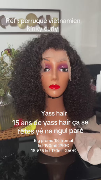 Perruque Frontal HD Curly
