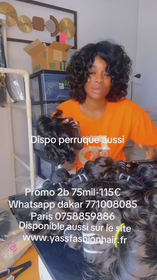 Perruque bandeau ou Demitête ou Mireille baby curly indiens