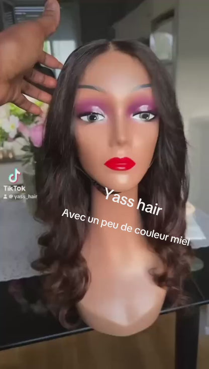 Perruque Kim semi-ondulé