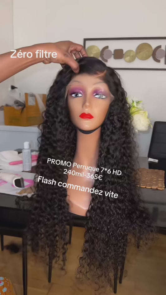 Perruque 7*6HD vietnamien frisés Karaw