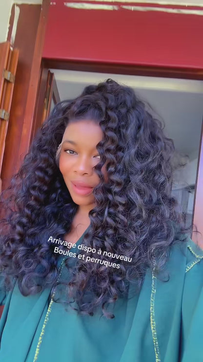 Perruque frontal HD curly